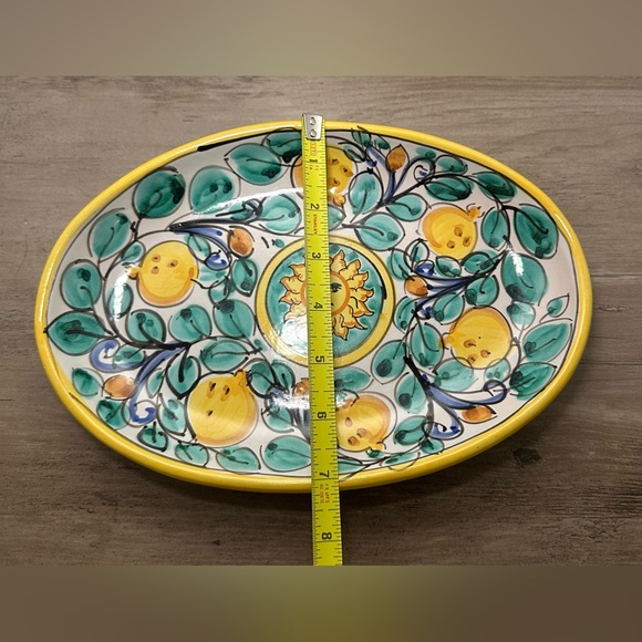 Handcrafted Sun‎ and Lemon Ceramic Wall Plate - Picture 5 of 6